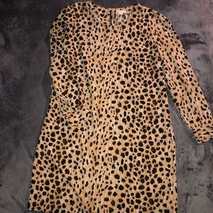 Long sleeved cheetah dress